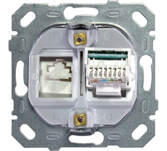 Розетка компьютерная встраиваемая Netelsan RJ45 UTP cat 5e, цвет белый M.U.DAT.30000