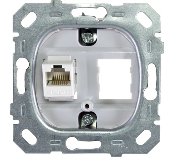 Розетка компьютерная встраиваемая Netelsan RJ45 UTP cat 5e, цвет белый M.U.DAT.30000