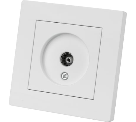 Розетка телевизионная простая TDM ELECTRIC (0-2400мгц, "мама") белая "сенеж" SQ1816-0045