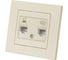 Розетка телефонная rj11 + компьютерная rj45 TDM ELECTRIC слоновая кость "сенеж" SQ1816-0148 1