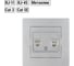 Розетка телефонная rj11 + компьютерная rj45 TDM ELECTRIC серебр. металлик "сенеж" SQ1816-0248 2