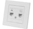 Розетка телефонная rj11 + компьютерная rj45 TDM ELECTRIC белая "сенеж" SQ1816-0048 1