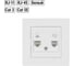 Розетка телефонная rj11 + компьютерная rj45 TDM ELECTRIC белая "сенеж" SQ1816-0048 2