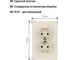 Розетка двойная TDM ELECTRIC 2п+з 16А 250В с защитными шторками слоновая кость "сенеж" SQ1816-0137 3