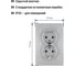 Розетка двойная TDM ELECTRIC 2п+з 16А 250В с защитными шторками серебр. металлик "сенеж" SQ1816-0237 3