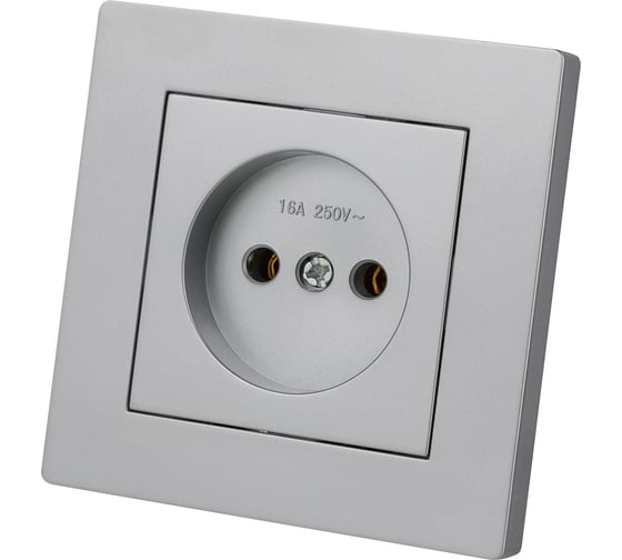 Розетка TDM ELECTRIC 2п 10А 250В серебр. металлик "сенеж" SQ1816-0230