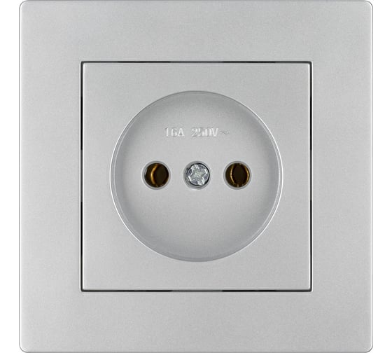 Розетка TDM ELECTRIC 2п 10А 250В серебр. металлик "сенеж" SQ1816-0230