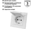 Розетка TDM ELECTRIC 2п+з 16А 250В ip44 с защитными шторками с крышкой белая "сенеж" SQ1816-0039 4