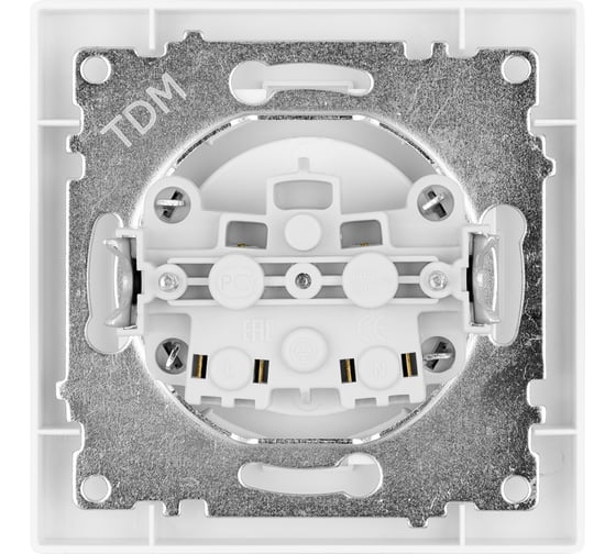 Розетка TDM ELECTRIC 2п 10А 250В белая "сенеж" SQ1816-0030