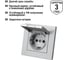 Розетка TDM ELECTRIC 2п+з 16А 250В ip44 с защитными шторками с крышкой серебр. металлик "сенеж" SQ1816-0239 4