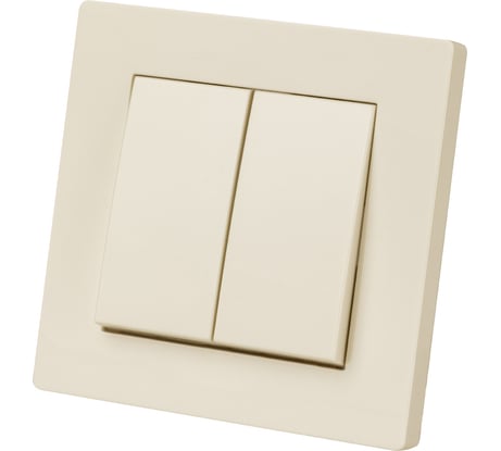Выключатель 2-х клавишный TDM 10А слоновая кость "сенеж" SQ1816-0111