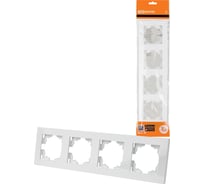 Рамка 4-х постовая TDM ELECTRIC белая "сенеж" SQ1816-0057