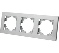 Рамка 3-х постовая TDM ELECTRIC серебр. металлик "сенеж" SQ1816-0256