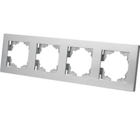 Рамка 4-х постовая TDM ELECTRIC серебр. металлик "сенеж" SQ1816-0257
