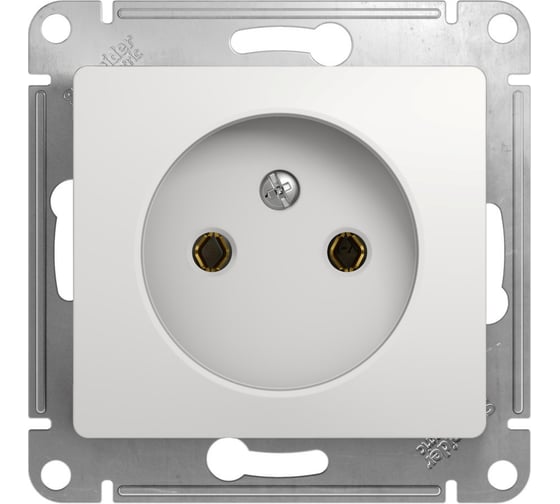 Механизм розетки Systeme Electric 1-м GLOSSA без заземления, белая SchE GSL000141