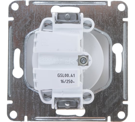 Механизм розетки Systeme Electric 1-м GLOSSA без заземления, белая SchE GSL000141