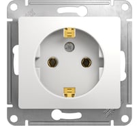 Механизм розетки Systeme Electric 1-м GLOSSA с заземлением, белая SchE GSL000143