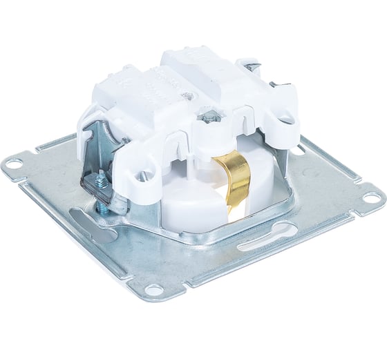 Механизм розетки Systeme Electric 1-м GLOSSA с заземлением, белая SchE GSL000143