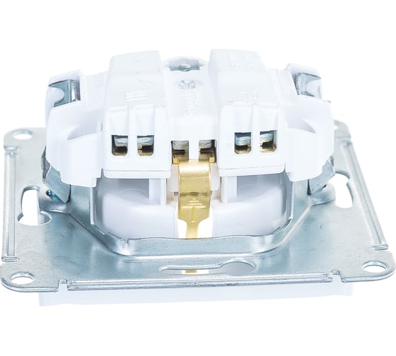 Механизм розетки Systeme Electric 1-м GLOSSA с заземлением, белая SchE GSL000143