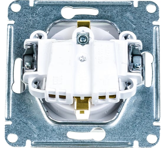 Механизм розетки Systeme Electric 1-м GLOSSA с заземлением, белая SchE GSL000143