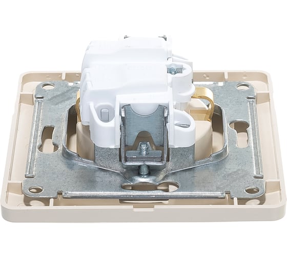 Розетка Systeme Electric 1-м GLOSSA с заземлением, бежевая SchE GSL000242