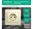 Розетка Systeme Electric 1-м GLOSSA с заземлением, бежевая SchE GSL000242 6
