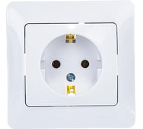Розетка Systeme Electric 1-м GLOSSA с заземлением, белая SchE GSL000142 15425660