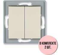 Выключатель 2-клавишный Aling-conel PRESTIGE /набор 2 шт./ МЕХАНИЗМ 10AX 250V кремовый /арт. / 6006.9 Н2