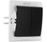 Выключатель 2-клавишный Aling-conel PRESTIGE /набор 2 шт./ МЕХАНИЗМ 10AX 250V черный soft touch /арт. / 6006.E1 Н2 4
