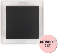Выключатель 1-клавишный однополюсный Aling-conel PRESTIGE /набор 2 шт./ МЕХАНИЗМ 10AX 250V чёрный soft touch /арт. / 6005.E1 Н2