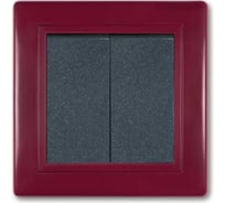 Выключатель 2-клавишный Aling-conel PRESTIGE 10AX 250V бордо-бордо-графит /арт. / 606.332