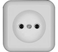 Розетка Systeme Electric 1-м ОП Прима 10А 250В без заземления, белая Sche RA10-164M-B