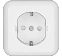 Розетка Systeme Electric 1-м ОП Прима 16А 250В защитные шторки, с заземлением, белая Sche RA16-003-1M-B РА16-003/1М-б