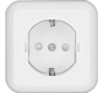 Розетка Schneider Electric 1-м ОП Прима 16А 250В с заземлением, белая SchE RA16-003-1-B РА16-003/1-б