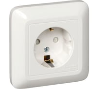 Розетка Systeme Electric 1-м ОП Прима 16А 250В с заземлением, слоновая кость Sche RA16-003-1-S РА16-003/1-с