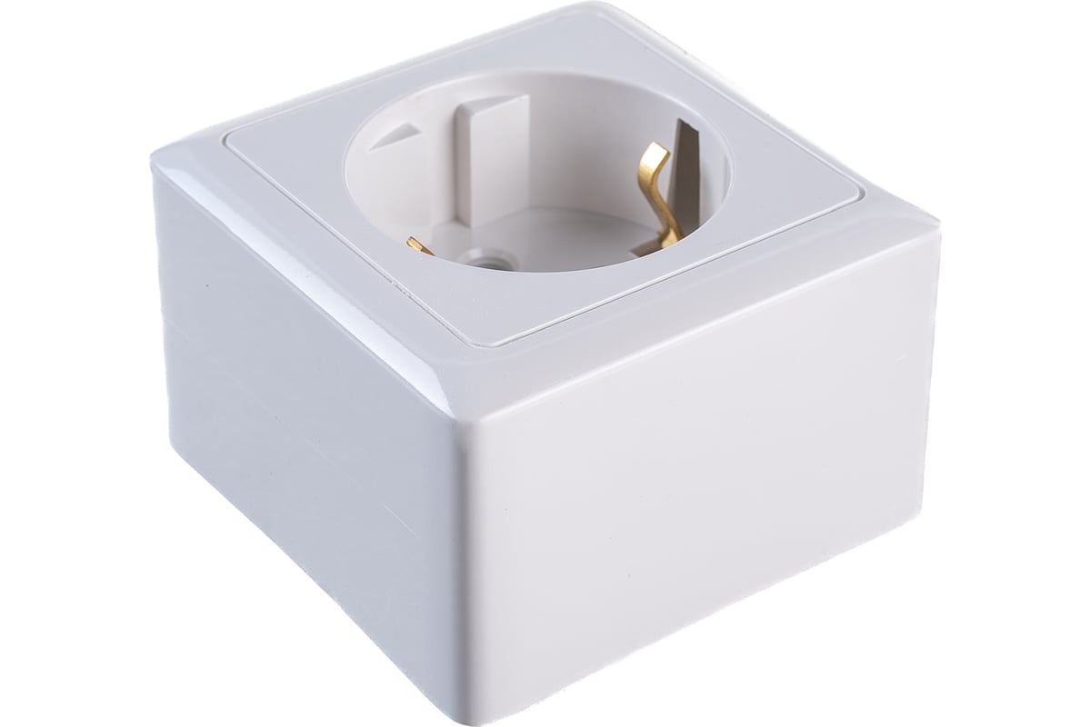 Розетка Systeme Electric 1-м ОП Хит 10А с заземлением SchE RA16-133-B ...