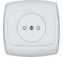 Розетка Systeme Electric 1-м СП Рондо без заземления, белая SchE RS10-185-BI РС10-185-би