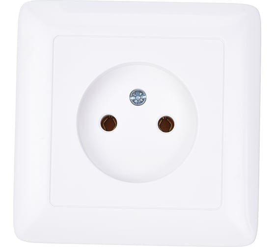 Розетка Systeme Electric 1-м СП Хит 10А без заземления, белая RS10-132-B