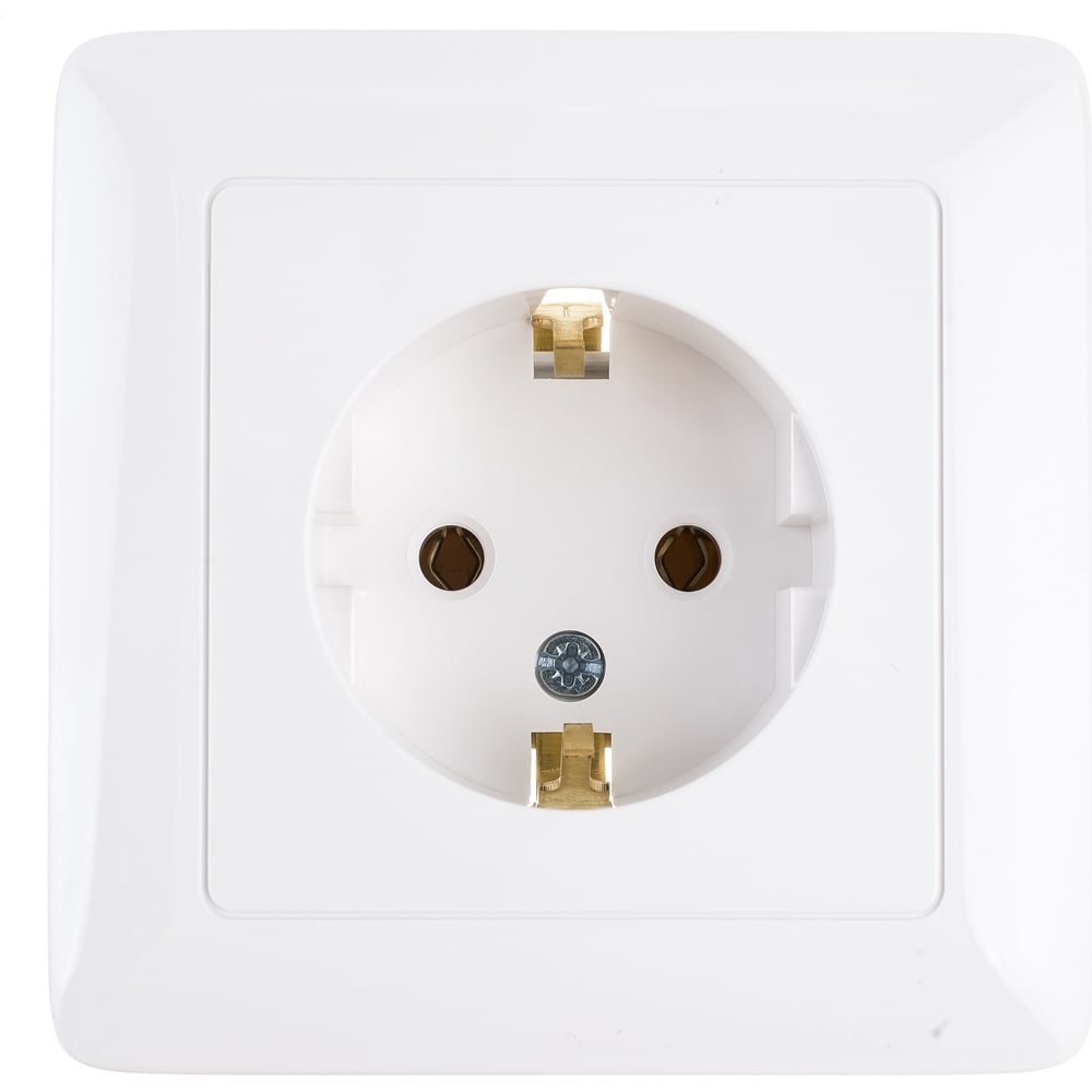 Розетка Systeme Electric 1-м СП Хит 16А с заземлением, белая SchE RS16 ...