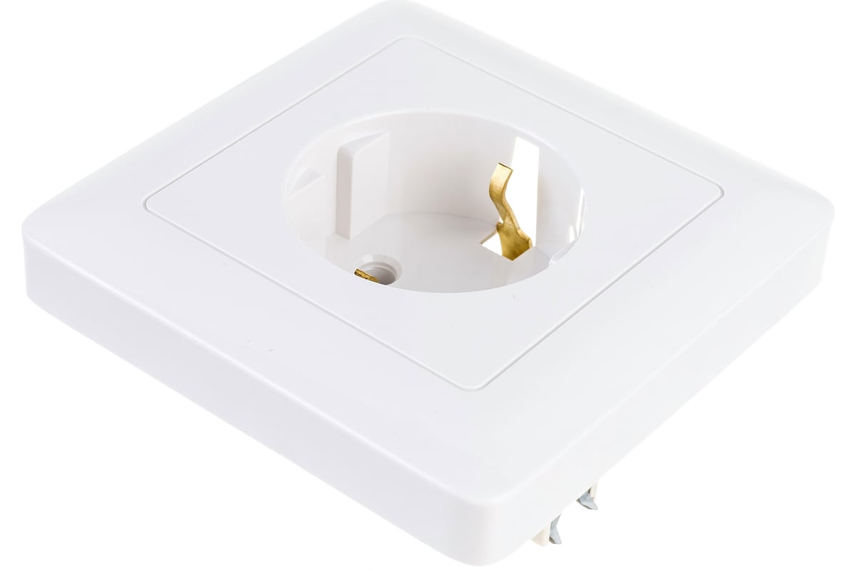 Розетка Systeme Electric 1-м СП Хит 16А с заземлением, белая SchE RS16 ...