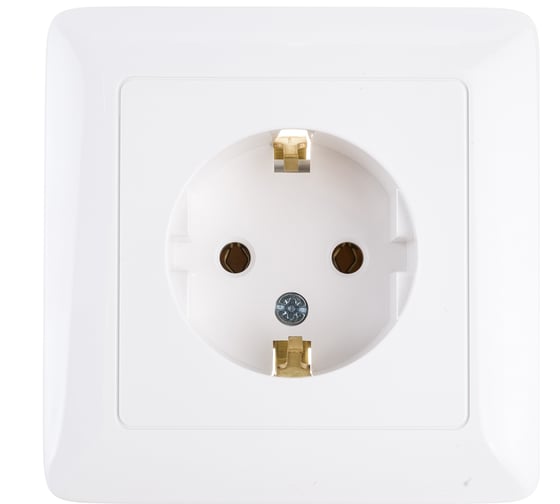 Розетка Systeme Electric 1-м СП Хит 16А с заземлением, белая SchE RS16-134-B