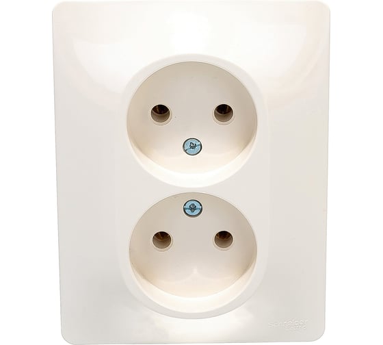 Розетка Systeme Electric 2-м GLOSSA без заземления, бежевая SchE GSL000220