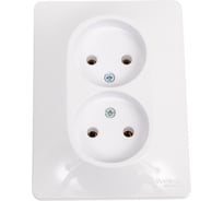 Розетка Systeme Electric 2-м GLOSSA без заземления, белая SchE GSL000120