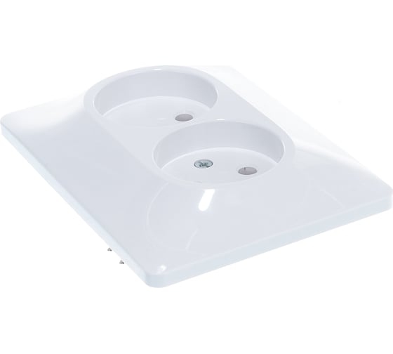 Розетка Systeme Electric 2-м GLOSSA без заземления, белая SchE GSL000120
