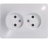 Розетка двойная Systeme Electric (Schneider Electric) GLOSSA, без заземления, белый GSL000120 2