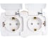 Розетка Systeme Electric 2-м ОП Рондо IP44 с заземлением, защитные шторки, белая SchE RA16-227B-BI РА16-227Б-би 3