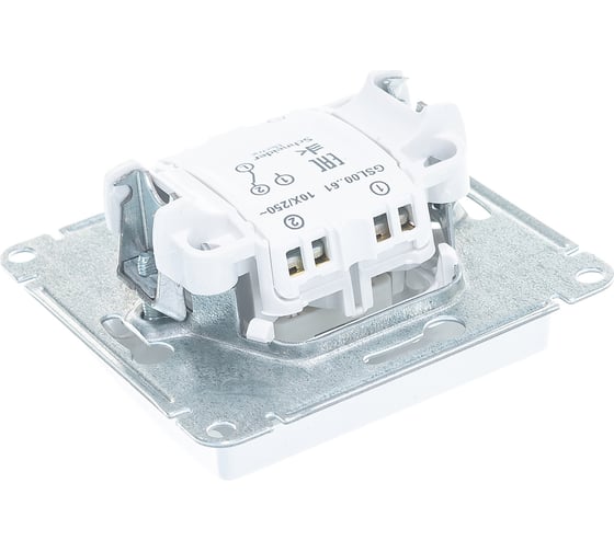 Механизм переключателя Systeme Electric 1-клавишный GLOSSA белый SchE GSL000161