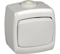 Переключатель Systeme Electric 1-клавишный ОП Рондо IP44 белый SchE VA66-102B-BI ВА66-102Б-би