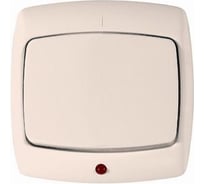 Переключатель Systeme Electric 1-клавишный СП Рондо с индикатором, белый SchE S66-004-BI С66-004-би