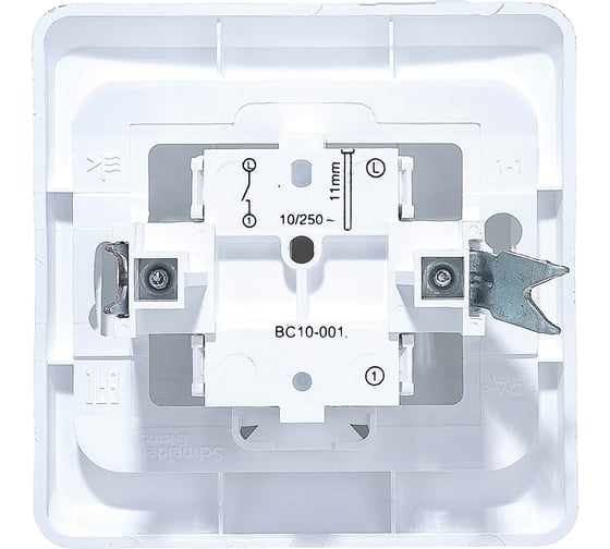 Выключатель Systeme Electric 1-клавишный СП Этюд 10А белый SchE BC10-001B